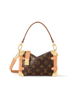 Louis Vuitton Side Trunk PM Shoulder Bag 7.1in/ 18cm Brown Gold Hardware For Women M46815