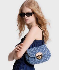 Alternative view of Louis Vuitton Sunset Shoulder Bag 10.6in/ 27cm Blue Denim Gold Hardware For Women M46829