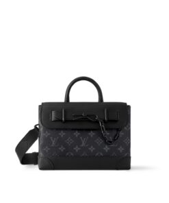 Louis Vuitton Steamer PM Black For Men 9.8in/25cm M46953