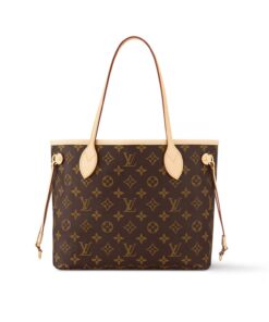 Louis Vuitton Neverfull PM Tote Bag 11.4in/ 29cm Beige Monogram Gold Hardware For Women M46979
