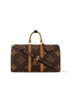 Louis Vuitton Keepall Bandouliere 45 Travel Bag 17.7in/ 45cm Brown Gold Hardware M47211