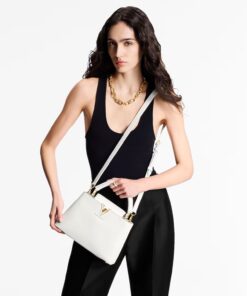 Alternative view of Louis Vuitton Capucines BB Top Handle Bag 10.6in/ 27cm White Gold Hardware For Women