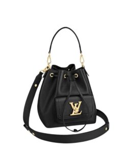 Louis Vuitton Lockme Bucket Black Bag For Women M57687- 9.1 Inches/ 23.1 Cm