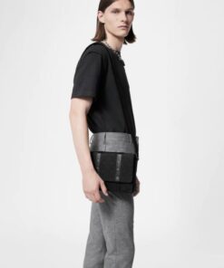 Louis Vuitton Trunk Messenger Taurillon Monogram Black Bag For Men, Shoulder and Crossbody Bags 9.4in/21cm LV M57726 - Image 7