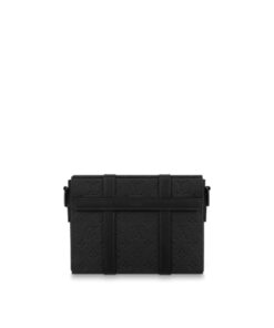 Louis Vuitton Trunk Messenger Taurillon Monogram Black Bag For Men, Shoulder and Crossbody Bags 9.4in/21cm LV M57726 - Image 5
