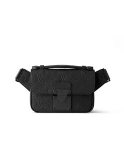 Louis Vuitton S Lock Sling Bag Black For Men 8.3in/21cm LV M58487