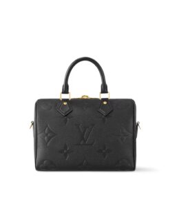 Louis Vuitton Speedy Bandouliere 25 Top Handle Bag 9.8in/ 25cm Black Gold Hardware For Women‎ M58951 - Image 4