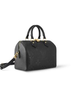 Louis Vuitton Speedy Bandouliere 25 Top Handle Bag 9.8in/ 25cm Black Gold Hardware For Women‎ M58951 - Image 6