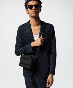 Alternative view of Louis Vuitton Handle Soft Trunk Black Taurillon Monogram For Men 8.5in/22cm LV M59163