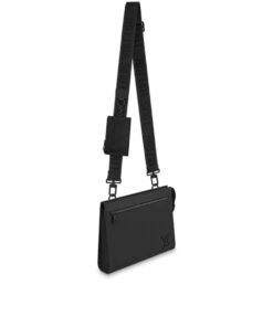 Louis Vuitton Messenger Voyage Aerogram Black For Men, Shoulder and Crossbody Bags 11in/28cm LV M59329 - Image 6