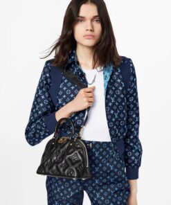 Louis Vuitton Alma BB Top Handle Bag 9.6in/ 24.5cm Black Gold Hardware For Women M59793 - Image 13