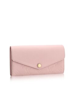 Louis Vuitton Sarah Wallet Combines Monogram Empreinte Rose Ballerine Pink For Women M61291