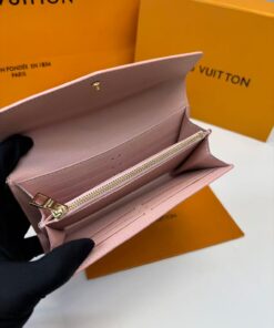 Louis Vuitton Sarah Wallet Combines Monogram Empreinte Rose Ballerine Pink For Women M61291 - Image 6