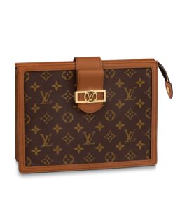 Louis Vuitton Pochette Dauphine Monogram and Monogram Reverse Canvas Brown For Women, Women’s Wallets 10.2in/26cm LV M69184