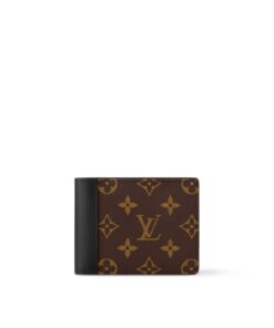 Louis Vuitton Multiple Wallet Monogram Macassar Black For Men, 12cm – M69408