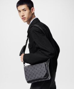 Alternative view of Louis Vuitton Trio Messenger Monogram Eclipse and Monogram Eclipse Reverse For Men, Men’s Bags, Shoulder And Crossbody Bags 9.8in/ 25cm LV M69443