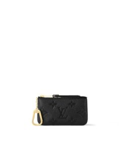 Louis Vuitton Key Pouch Monogram Empreinte Black For Women 4.7in/12cm M80879