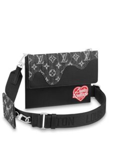 Louis Vuitton Trio Messenger Monogram Denim And Taurillon For Men, Men’s Bags, Shoulder And Crossbody Bags 8.7in/22cm LV M81013