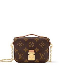 Louis Vuitton Micro Metis Pochette Shoulder Bag 5.5in/ 14cm Brown Monogram Canvas Gold Hardware For Women M81267