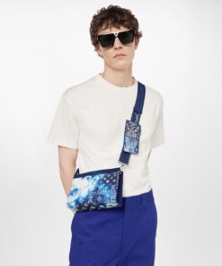 Alternative view of Louis Vuitton Gaston Wearable Wallet Monogram Blue For Men, Men’s Bags, Shoulder And Crossbody Bags 8.7in/22cm LV M81431