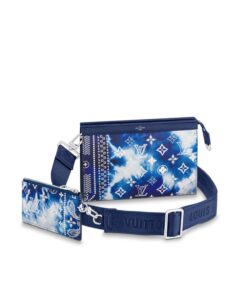 Louis Vuitton Gaston Wearable Wallet Monogram Blue For Men, Men’s Bags, Shoulder And Crossbody Bags 8.7in/22cm LV M81431