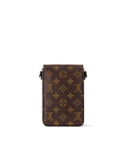 Louis Vuitton S-Lock Vertical Wearable Wallet Monogram Macassar Black For Men, Men’s Bags, Shoulder And Crossbody Bags 7.5in/19cm LV M81522 - Image 6