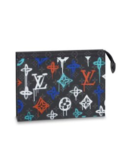 Louis Vuitton Pochette Voyage MM Pouch 10.6in/ 27cm Multicolor Silver Hardware For Men M81803