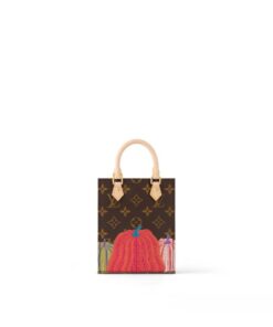 Louis Vuitton LV x YK Petit Sac Plat Tote Bag 5.5in 14cm Brown Gold Hardware For Women M82112