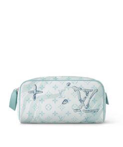 Louis Vuitton Dopp Kit Bag Blue For Men 11in/28cm M82337