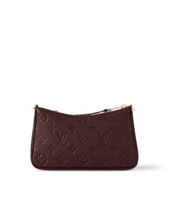 Louis Vuitton Easy Pouch Shoulder Bag 7.5in/ 19cm Wine Red Gold Hardware For Women M82446 - Image 4