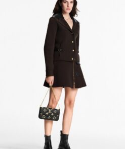 Alternative view of Louis Vuitton Pochette Felicie Shoulder Bag  8.3in/ 21cm Black/ Beige Gold Hardware For Women M82479