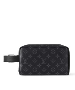 Louis Vuitton Locker Dopp Kit Black For Men 9.1 Inches/ 23 Cm M83113