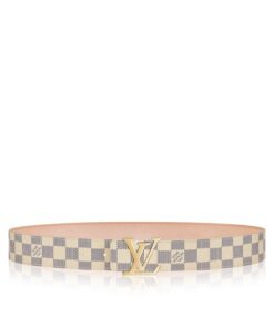 Louis Vuitton LV Initiales 40mm Belt Damier Azur Canvas Grey For Men M9609U