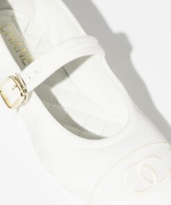 Chanel Mary Janes White For Women G45503 B16406 NX269 - Image 3