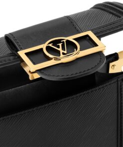 Louis Vuitton Mini Dauphine Crossbody Bag 7.9in/ 20cm Black Gold Hardware For Women M55964 - Image 6