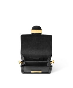 Louis Vuitton Mini Dauphine Crossbody Bag 7.9in/ 20cm Black Gold Hardware For Women M55964 - Image 5