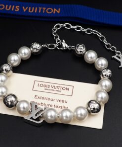 Alternative view of Louis Vuitton Monogram Pearls Bracelet White For Men M0996A
