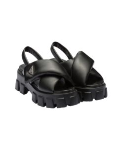 Prada Monolith Padded Nappa Leather Sandals For Women 1X123N_2DL8_F0002_F_055