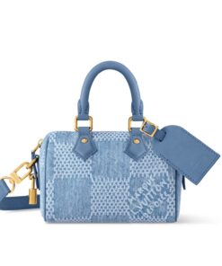 Louis Vuitton Speedy 18 Bandoulière Bags Blue For Men 18cm/7.1in – N00208