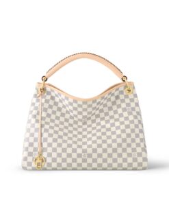 Louis Vuitton Artsy MM Tote Bag 16.1in/ 41cm Damier Azur Gold Hardware For Women N40253