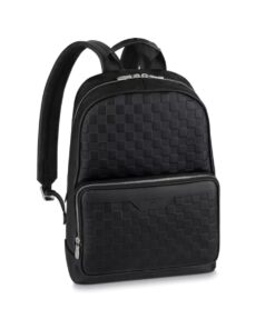 Louis Vuitton Campus Backpack Damier Infini Onyx Silver For Men, 39cm LV N40306