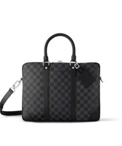 Louis Vuitton Porte-Documents Voyage PM Bag Black For Men 14.4in/36.5cm N40445