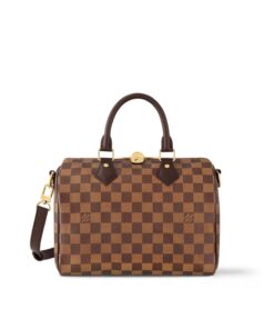 Louis Vuitton Speedy Bandouliere 25 Top Handle Bag 9.8in/ 25cm Brown Gold Hardware For Women N40575