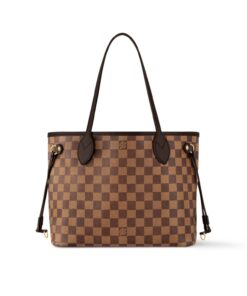 Louis Vuitton Neverfull PM Tote Bag 11.4in/ 29cm Red Damier Ebene Gold Hardware For Women N40600