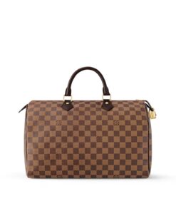 Louis Vuitton Speedy 35 Damier Ebene Canvas For Women, Women’s Handbags, Travel Bags 13.8in/35cm LV N41363