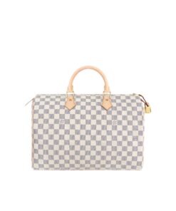 Louis Vuitton Speedy 35 Damier Azur Canvas For Women, Women’s Handbags 13.8in/35cm LV N41369