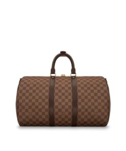 Louis Vuitton Keepall Bandouliere 45 Travel Bag 17.7in/ 45cm Brown Damier Ebene Gold Hardware N41428