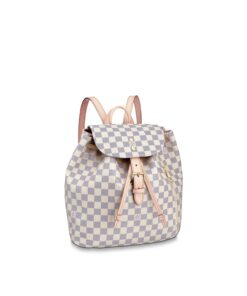 Louis Vuitton Sperone Backpack 12.2in/ 31cm Damier Azur Gold Hardware For Women N41578