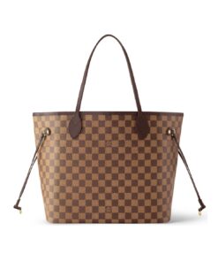 Louis Vuitton Neverfull MM Tote Bag 12.2in/ 31cm Brown Gold Hardware For Women N41603