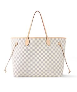 Louis Vuitton Neverfull GM Tote Bag 15.4in/ 39cm Rose Ballerine Pink Damier Azur Gold Hardware For Women N41604